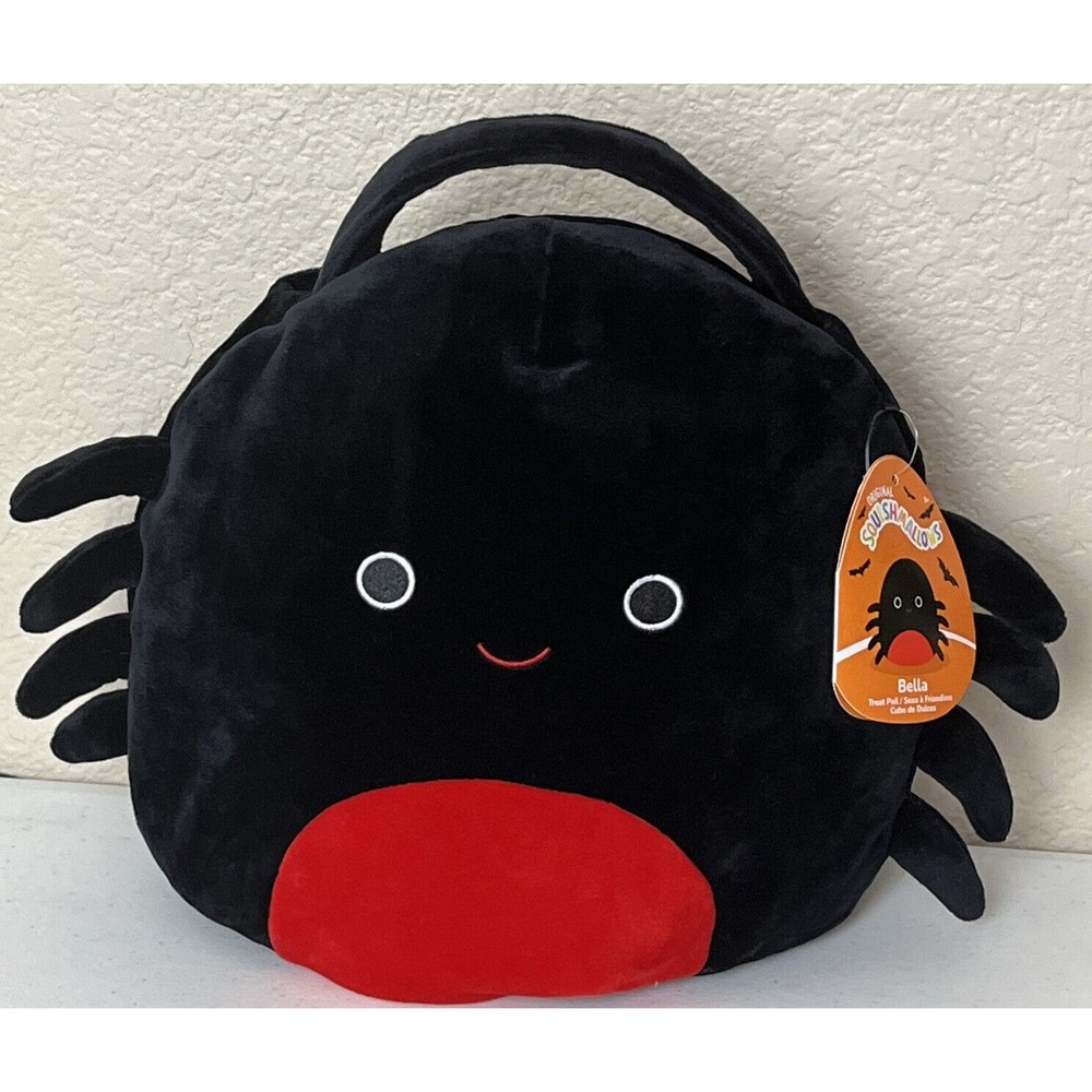 Squishmallows 12” Bella Spider Halloween Treat Pail 2022 HTF RARE
